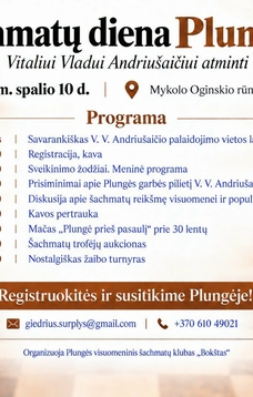 Šachmatų diena mokytojui Vitaliui Andriušaičiui pagerbti