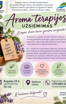 Aroma terapijos užsiėmimas