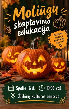 Moliūgų skaptavimo edukacija 