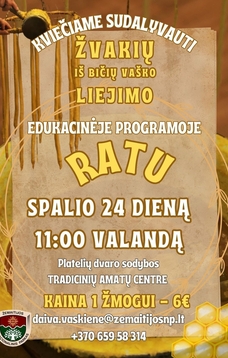 Žvakių ir bičių vaško liejimo edukacinė programa ,,Ratu“