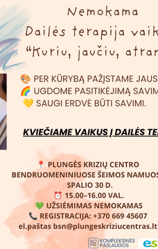 DAILĖS TERAPIJA VAIKAMS PLUNGĖJE 