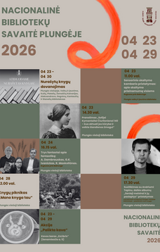 NACIONALINĖ BIBLIOTEKŲ SAVAITĖ PLUNGĖJE BALANDŽIO 23-29 D.