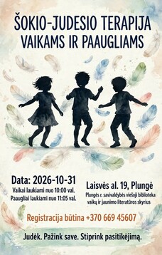 ŠOKIO-JUDESIO TERAPIJOS UŽSIĖMIMAS VAIKAMS IR PAAUGLIAMS