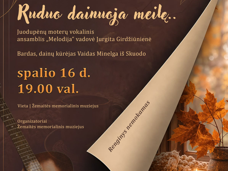 ROMANSŲ VAKARAS „RUDUO DAINUOJA MEILĘ...“