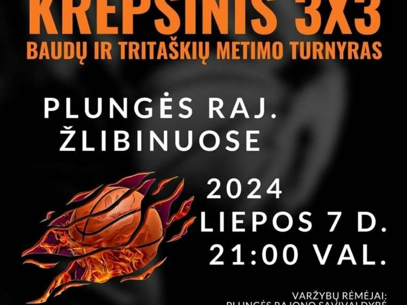 Naktinis krepšinis 3x3 Žlibinuose