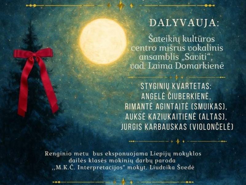 Advento šviesos vakaras „Aidas iš tolumos” | Eglutės įžiebimas