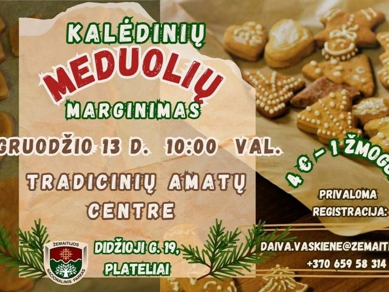 Kalėdinių meduolių marginimas