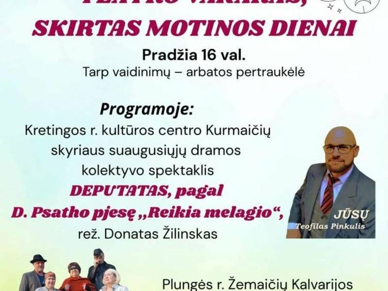 Teatro vakaras, skirtas Motinos dienai Plateliuose