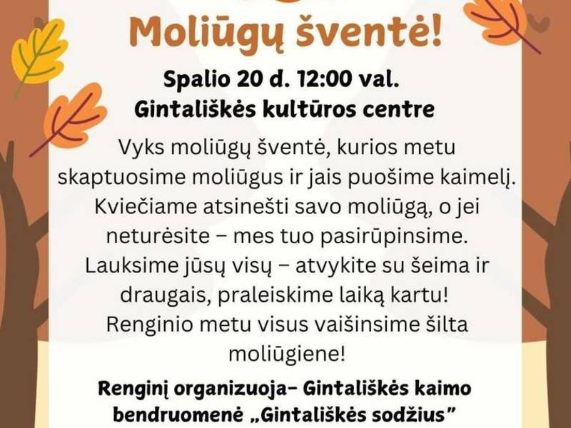 Moliūgų šventė Gintališkėje
