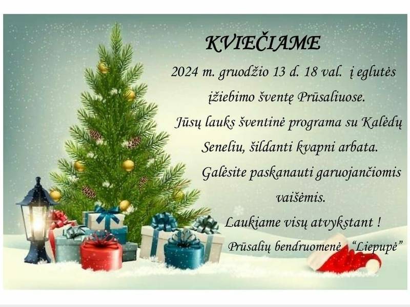 Kalėdų eglutės įžiebimo šventė Prūsaliuose