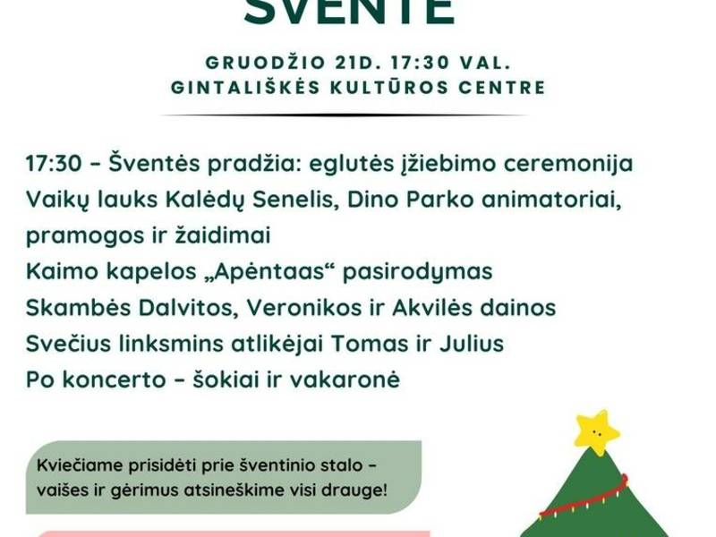 Gintališkės Kalėdų šventė