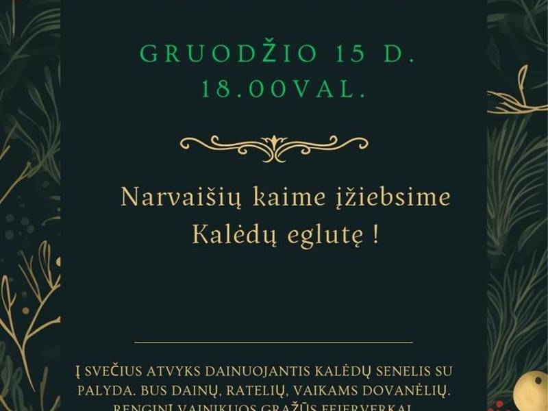 Kalėdų eglutės įžiebimo šventė Narvaišiuose
