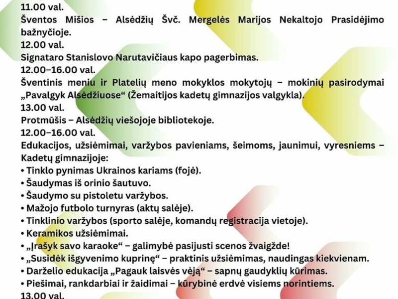 Vasario 16-osios šventė Alsėdžiuose