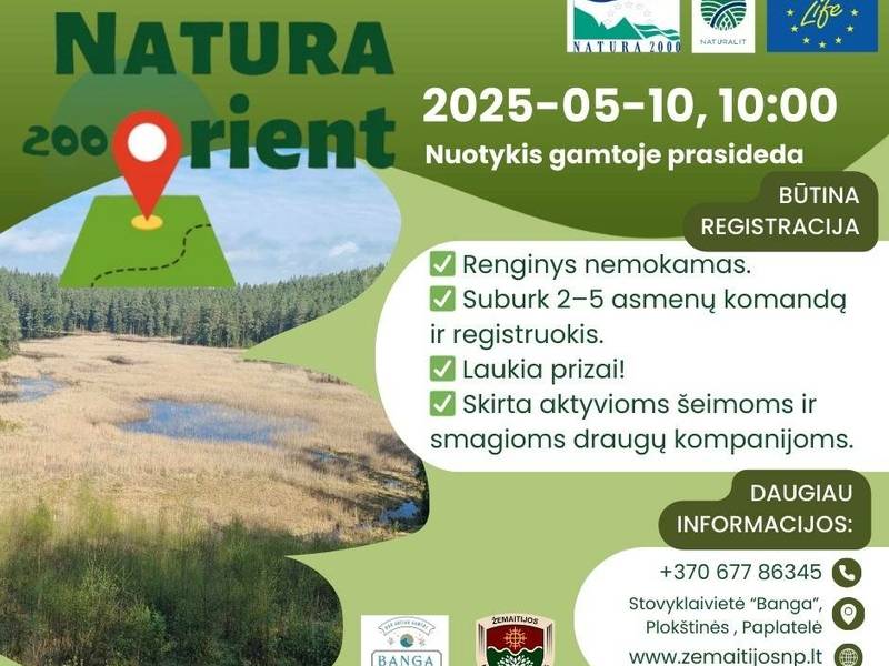 „NaturaOrient 2025“ - kitokios orientacinės varžybos Žemaitijos nacionaliniame parke