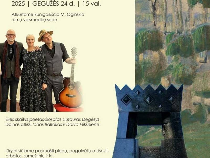 „M. K. Čiurlionio sodai Plungėje“ poetinių - muzikinių esė koncertas 
