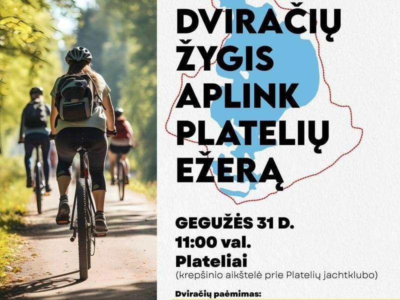 Dviračių žygis aplink Platelių ežerą