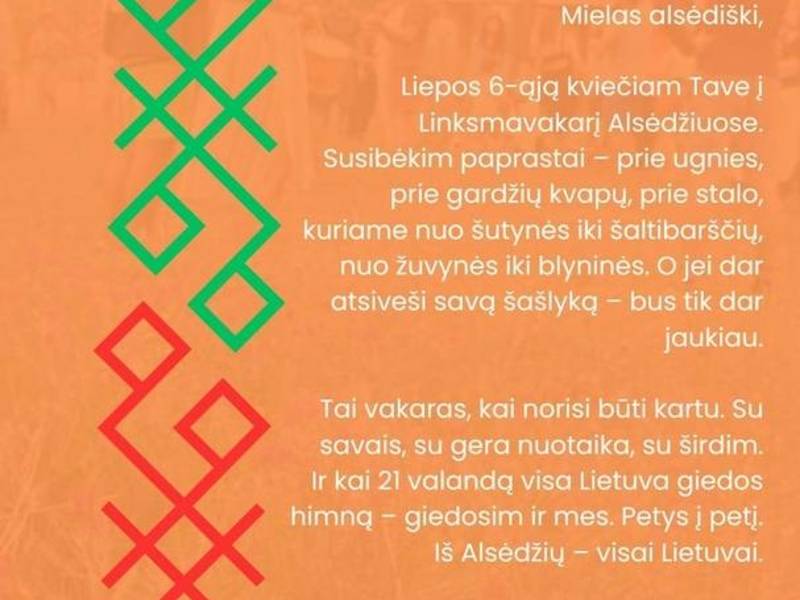 Lietuvos valstybės dienos minėjimas Alsėdžiuose