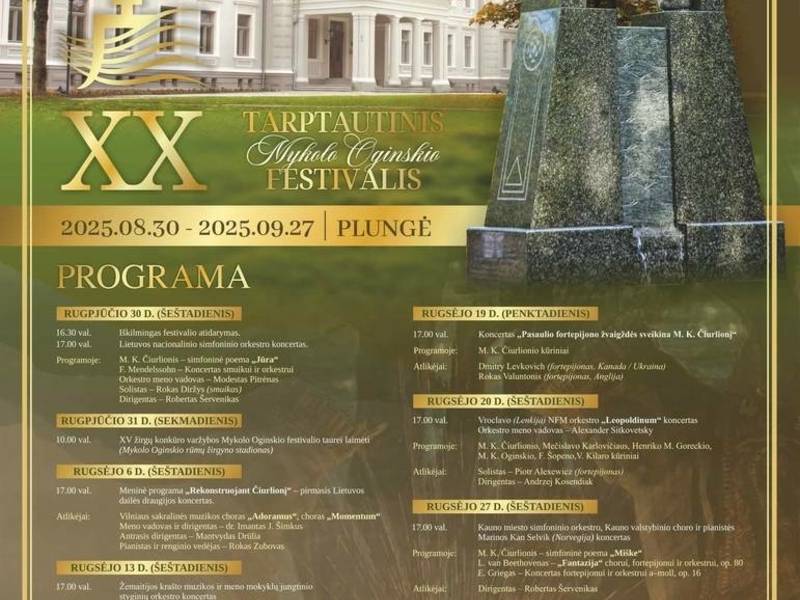 XX Tarptautinis Mykolo Oginskio festivalis