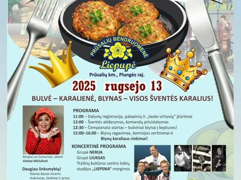 Bulvinių blynų kepimo čempionatas Prūsaliuose