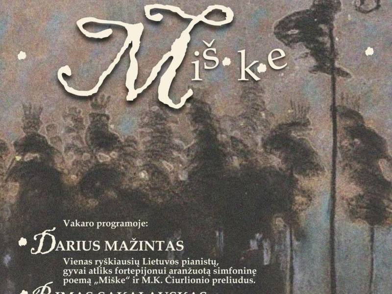 Pianisto Dariaus Mažinto koncertas ,,Miške" įkvėptas Čiurlionio kūrybos