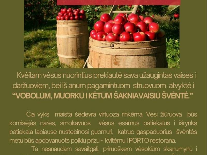 Vobolūm, muorkū i kėtūm šakniavaisiū šventė