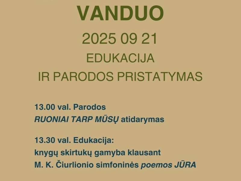 Parodos „Ruoniai tarp mūsų“ atidarymas ir knygų skirtuko gamybos eduakacija