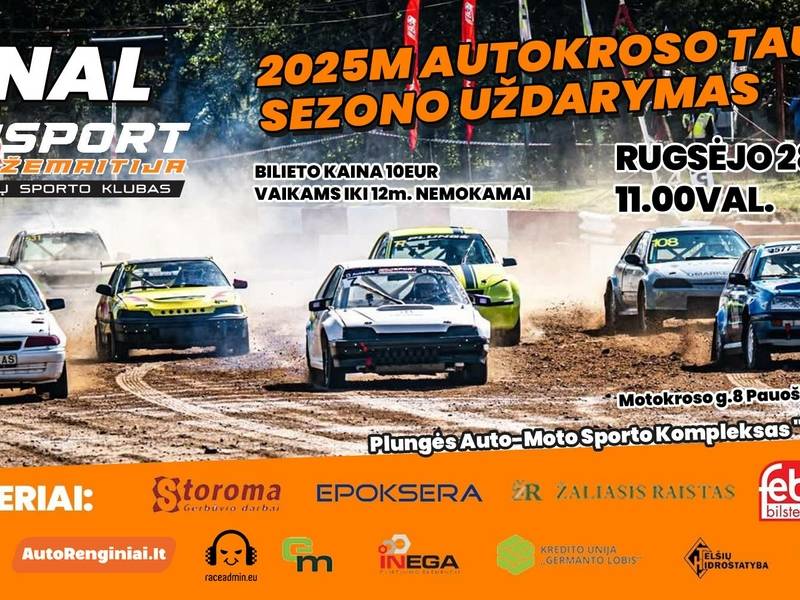 2025 m. autokroso taurės sezono uždarymas