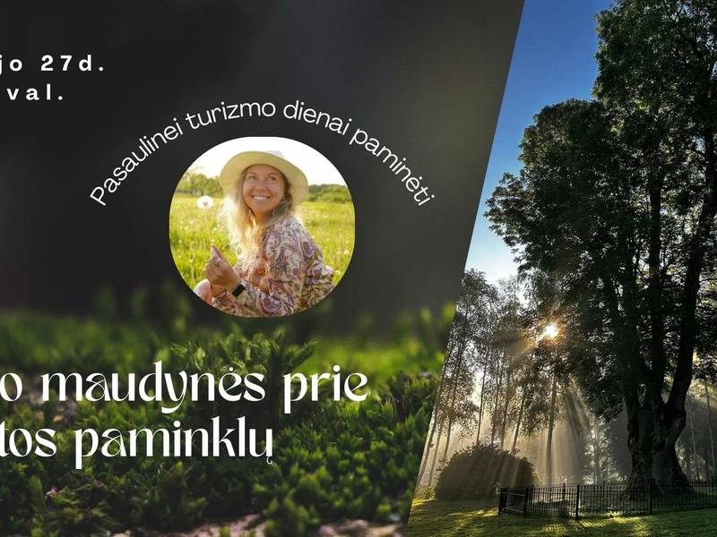Miško maudynės prie gamtos paminklų