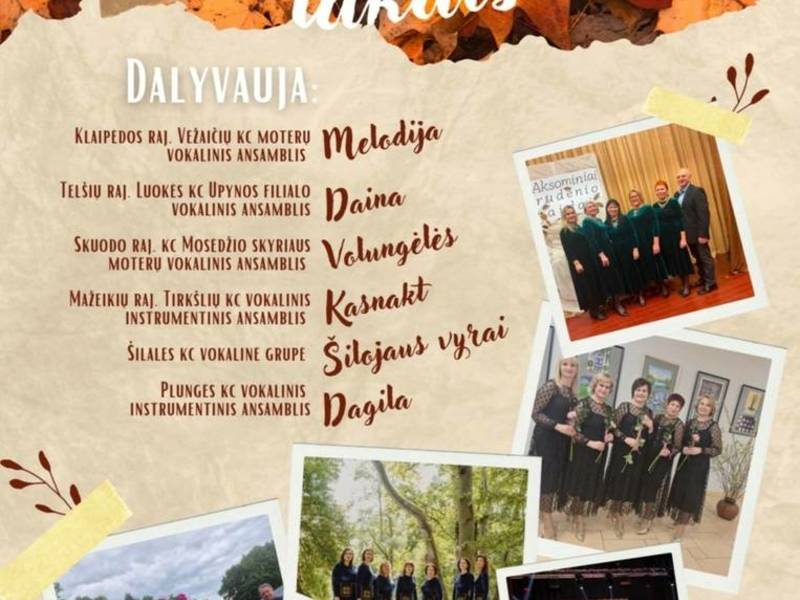 Vokalinės muzikos festivalis „Rudens melodijų takais“