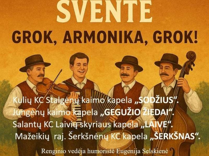 Kaimo kapelų šventė „Grok, armonika, grok“