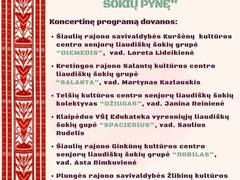 Liaudiškų šokių festivalis „Nupinkim margą šokių pynę“ 