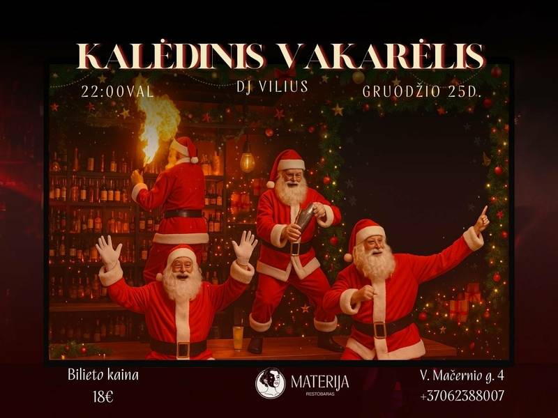 Kalėdinis vakarėlis restobare „Materija“