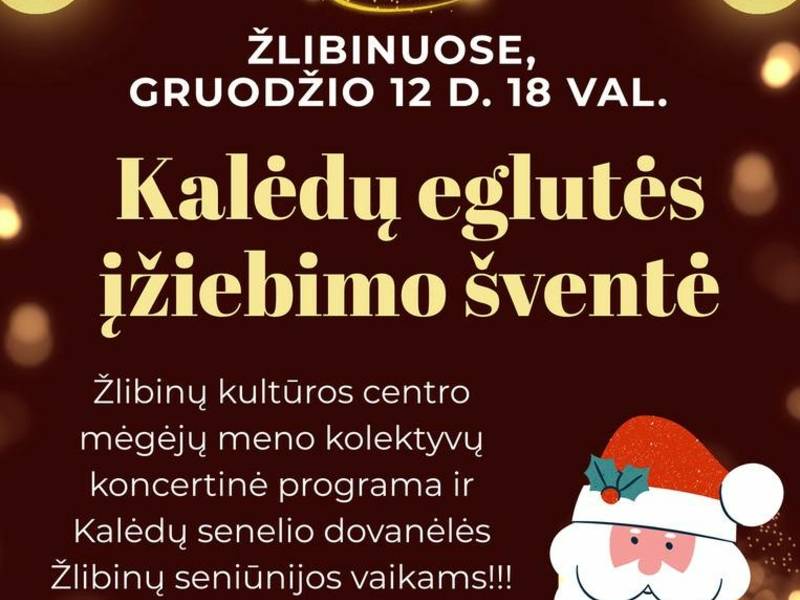 Kalėdų eglutės įžiebimo šventė Žlibinuose