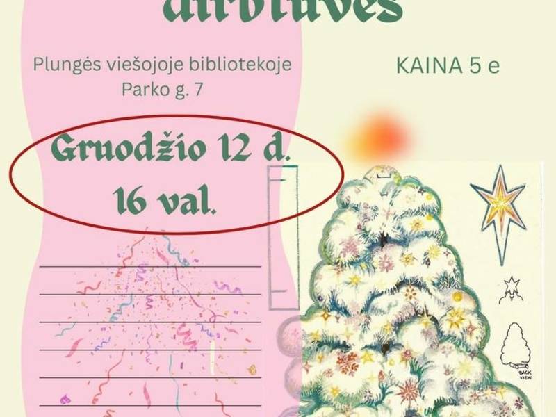 Kalėdinių atviručių dirbtuvės