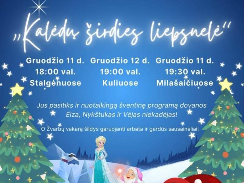 Kalėdų eglutės įžiebimo šventė Milašaičiuose