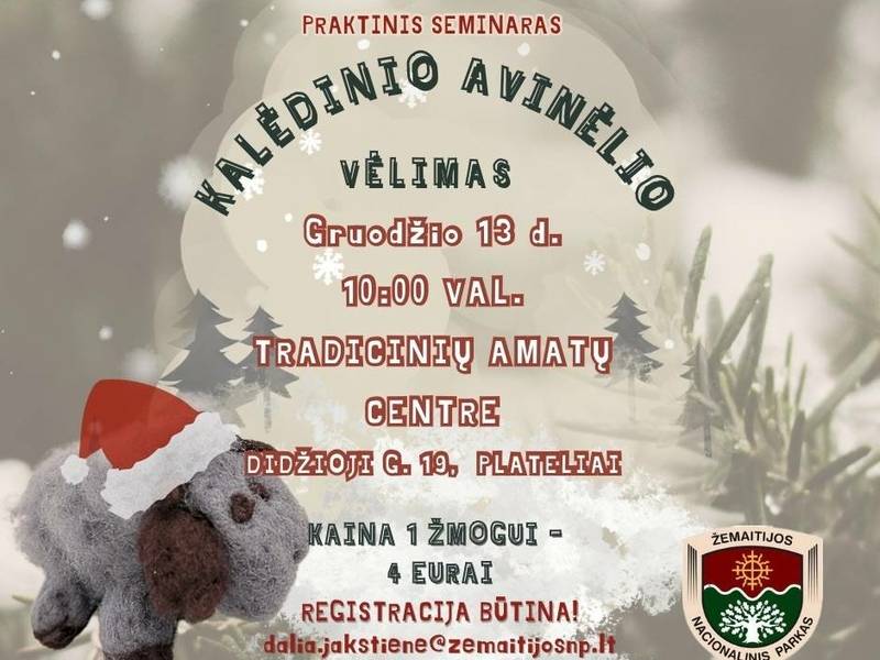 Praktinis seminaras „Kalėdinio avinėlio vėlimas“