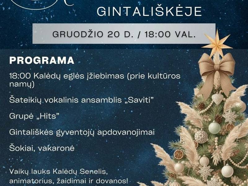 Kalėdos Gintališkėje