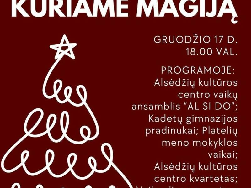 Kalėdų eglutės įžiebimo šventė Alsėdžiuose