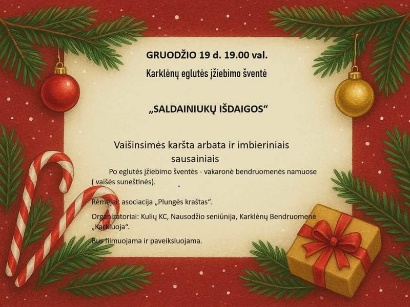 Kalėdų eglutės įžiebimo šventė Karklėnuose