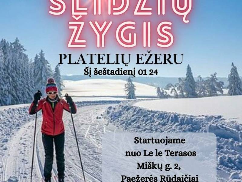 Slidžių žygis Platelių ežeru