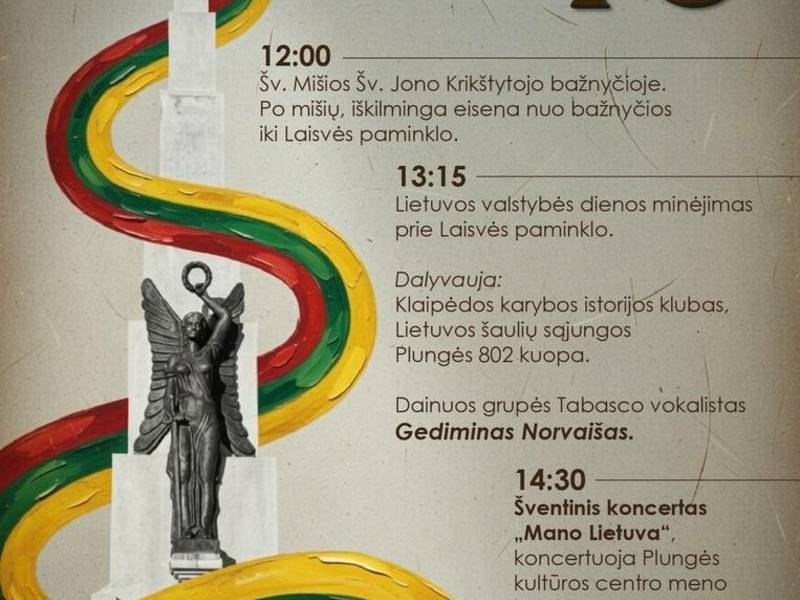 Lietuvos valstybės atkūrimo renginiai Plungėje