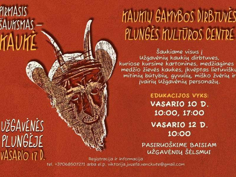 Užgavėnių kaukių gamybos dirbtuvės