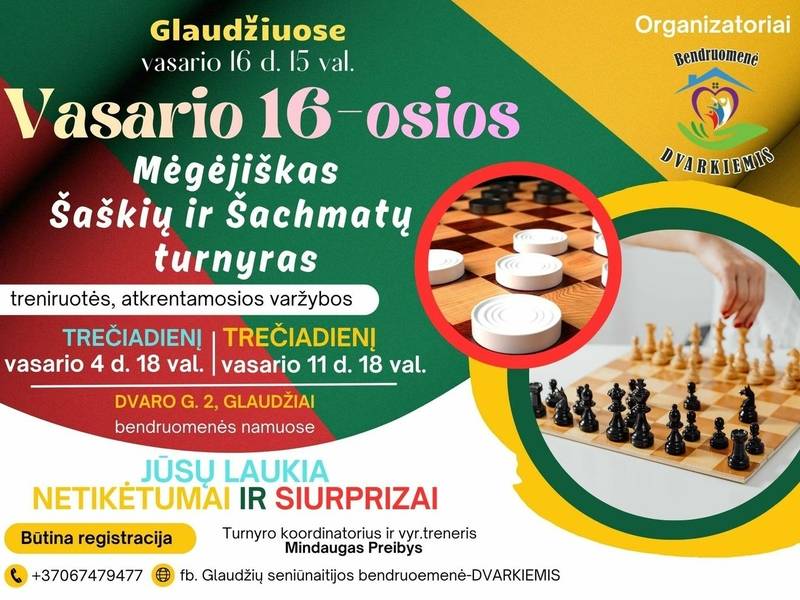Vasario 16-osios mėgėjiškas šaškių ir šachmatų turnyras
