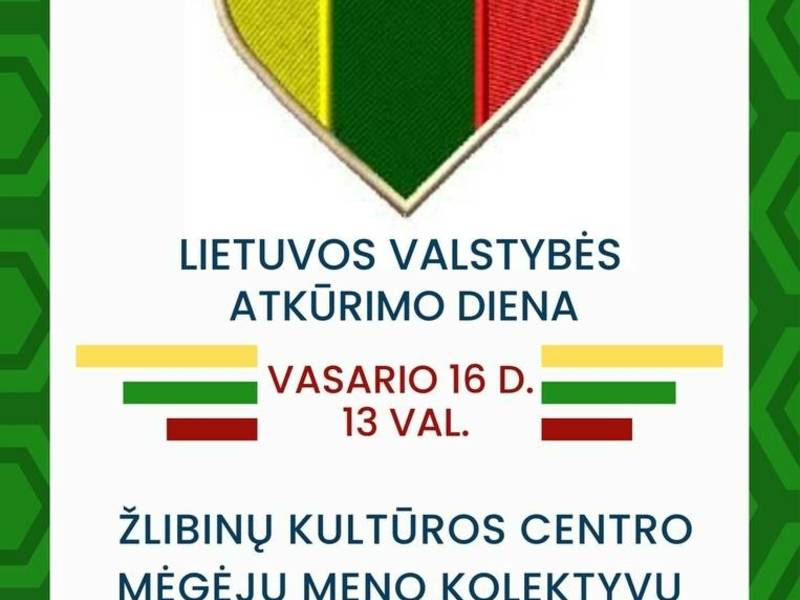 Lietuvos valstybės atkūrimo dienos minėjimas Žlibinuose