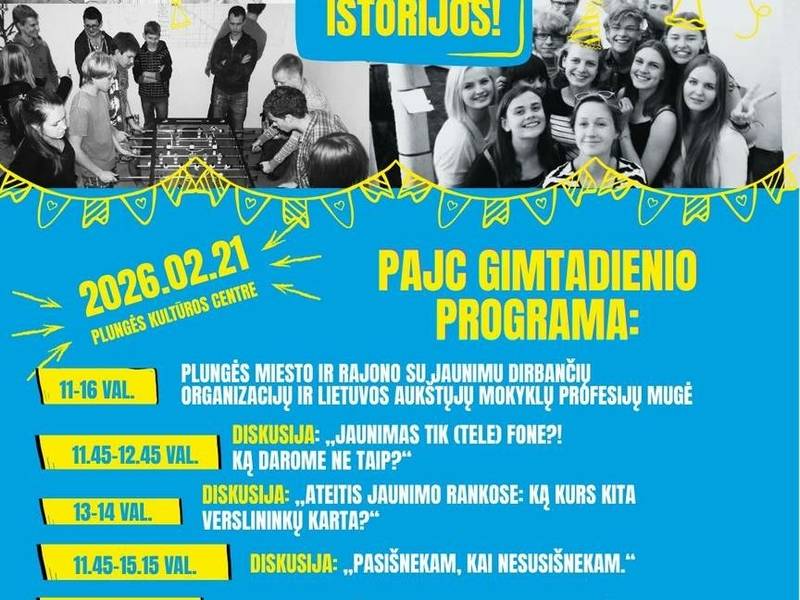 Plungės atviro jaunimo centro 15 metų gimtadienis