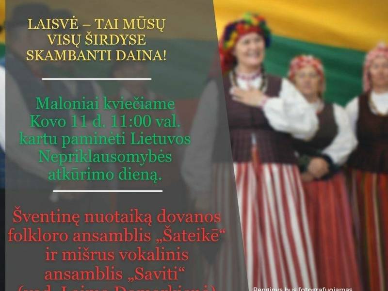 Lietuvos nepriklausomybės atkūrimo dienos minėjimas Šateikiuose