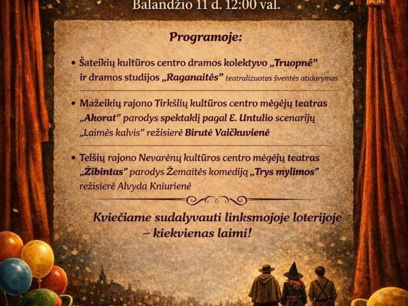 11-oji teatrų šventė „Nors kauk be kaukės“