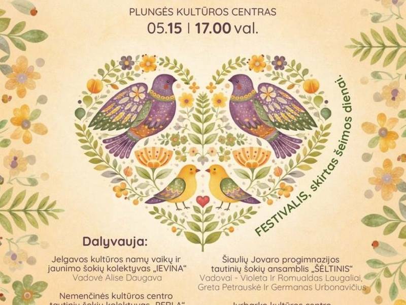 Festivalis, skirtas Šeimos dienai „Šokio ir bičiulystės sparnai“