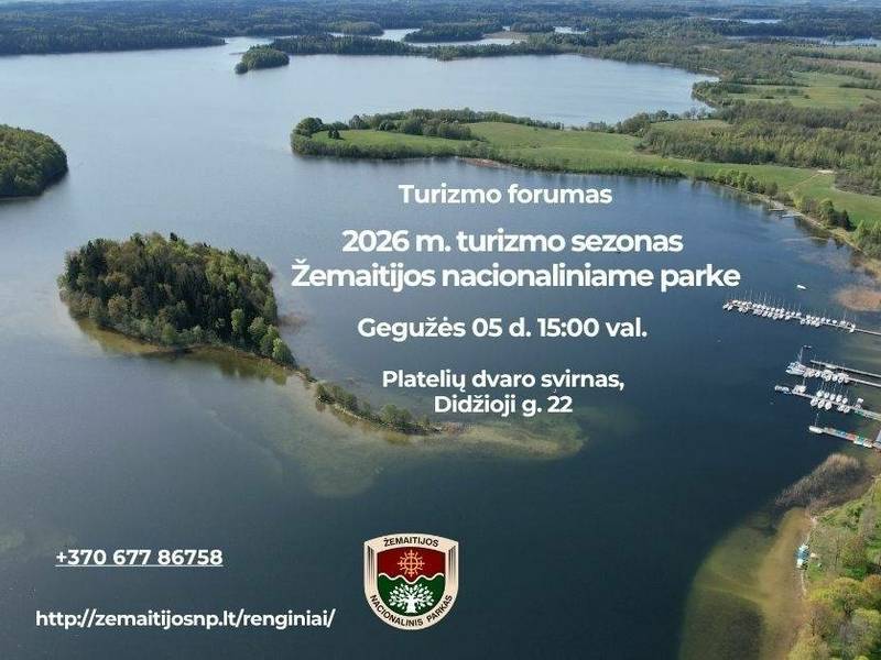 Turizmo forumas „2026 m. turizmo sezonas Žemaitijos nacionaliniame parke“ 