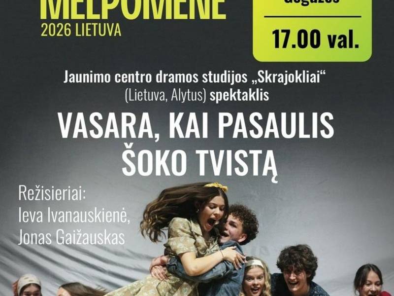  Alytaus jaunimo centro dramos studija „Skrajokliai“ (Lietuva, Alytus) spektaklis „Vasara, kai pasaulis šoko tvistą“